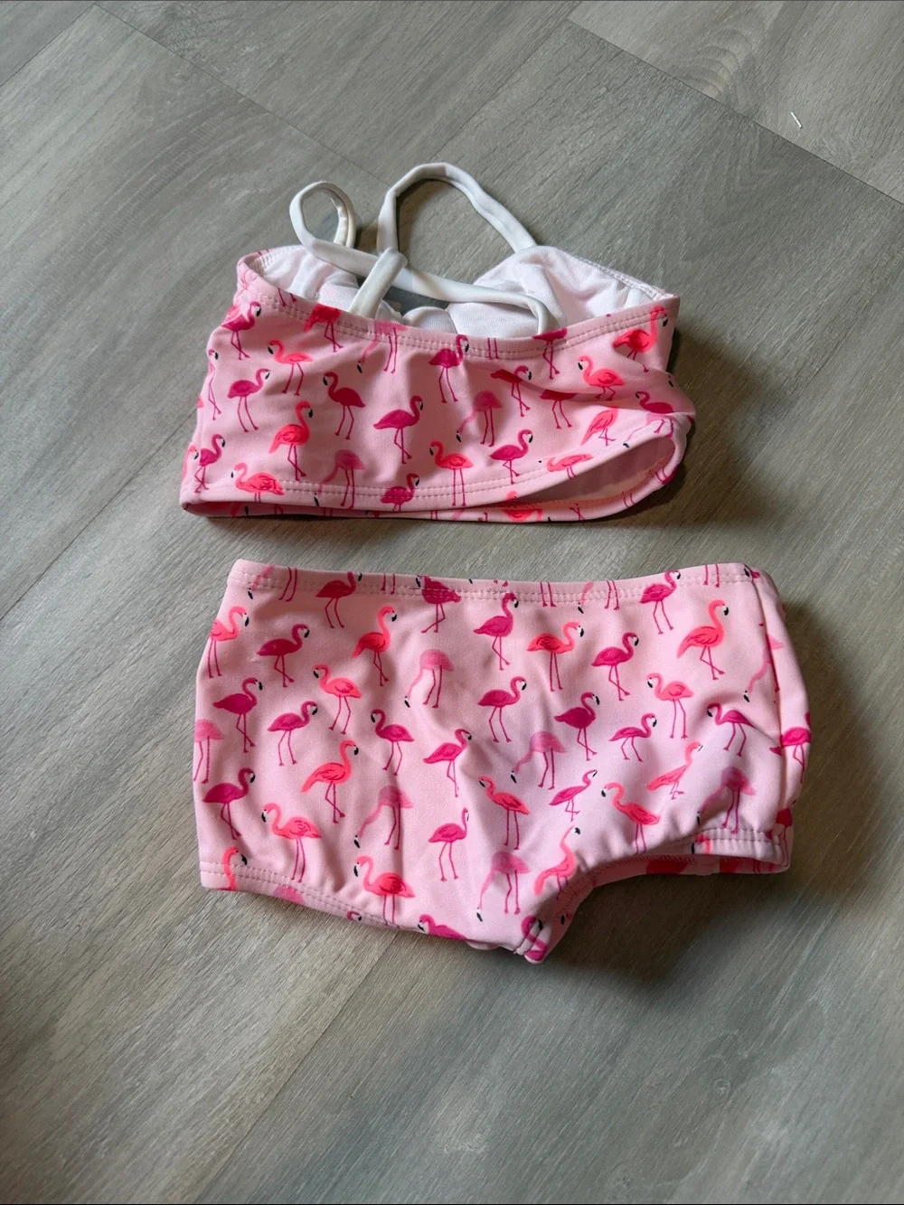 Janie and Jack Pink Flamingo Two-Piece Swim Set 6-12 months
